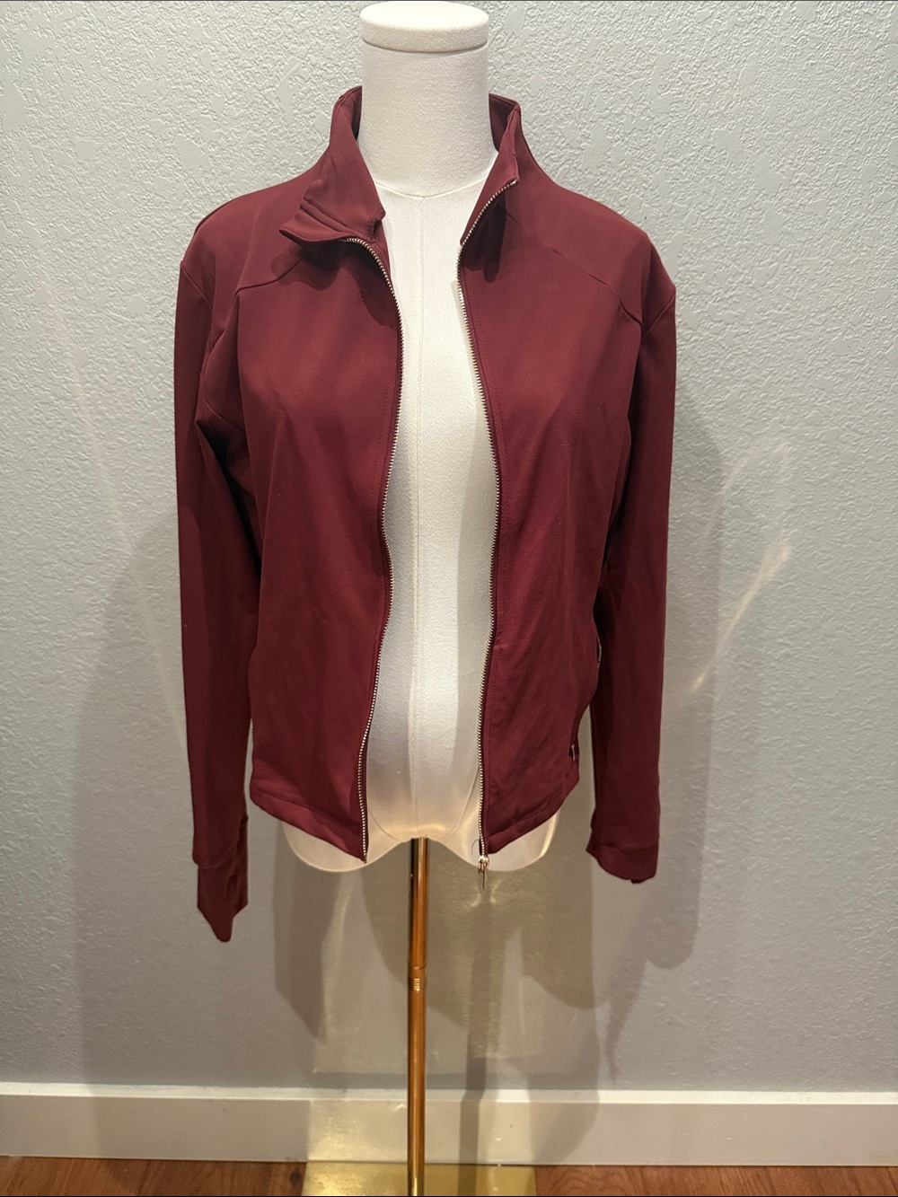 Salt Project Women’s Lightweight Zip Jacket - Burgundy